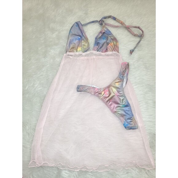 Exotic Handmade Pink Dancewear 2 PC. Set Size Small/Medium - Picture 1 of 5